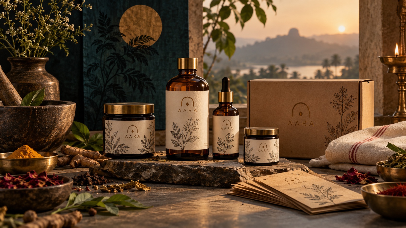 AARA Ayurveda brand identity